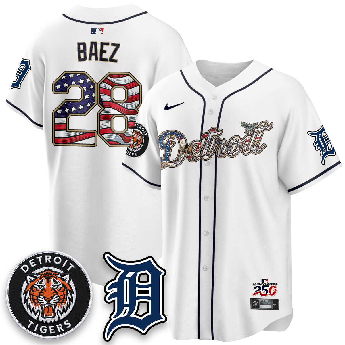 DET 2026 Independence Day USA Vapor Limited Jersey - Stitched