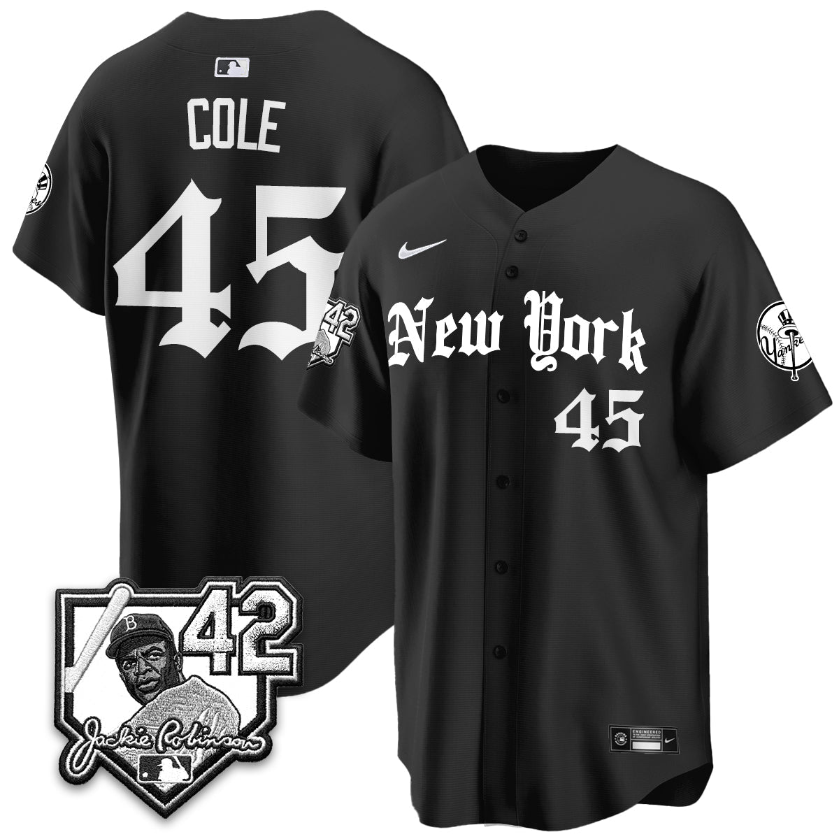 NYY 2026 Jackie Robinson Day Gothic Vapor Limited Jersey - All Stitched