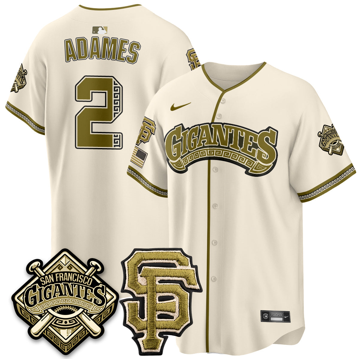 SF New Era Olive 2026 Armed Forces Day Jersey - Stitched