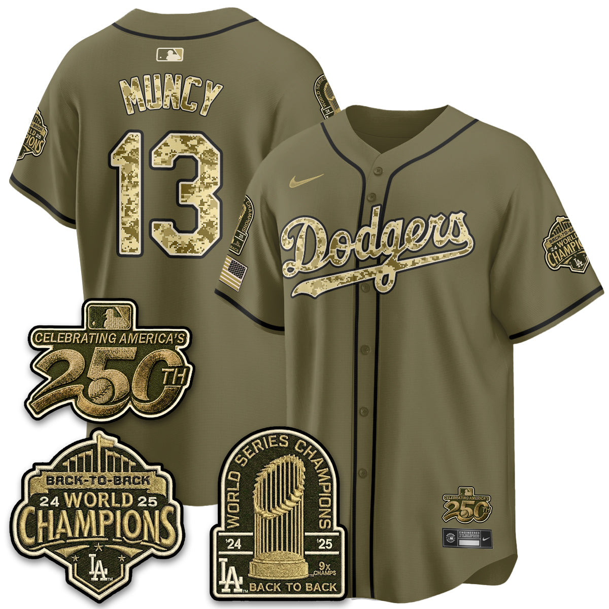 LAD Military Appreciation Game Day Jersey V2 - Stitched