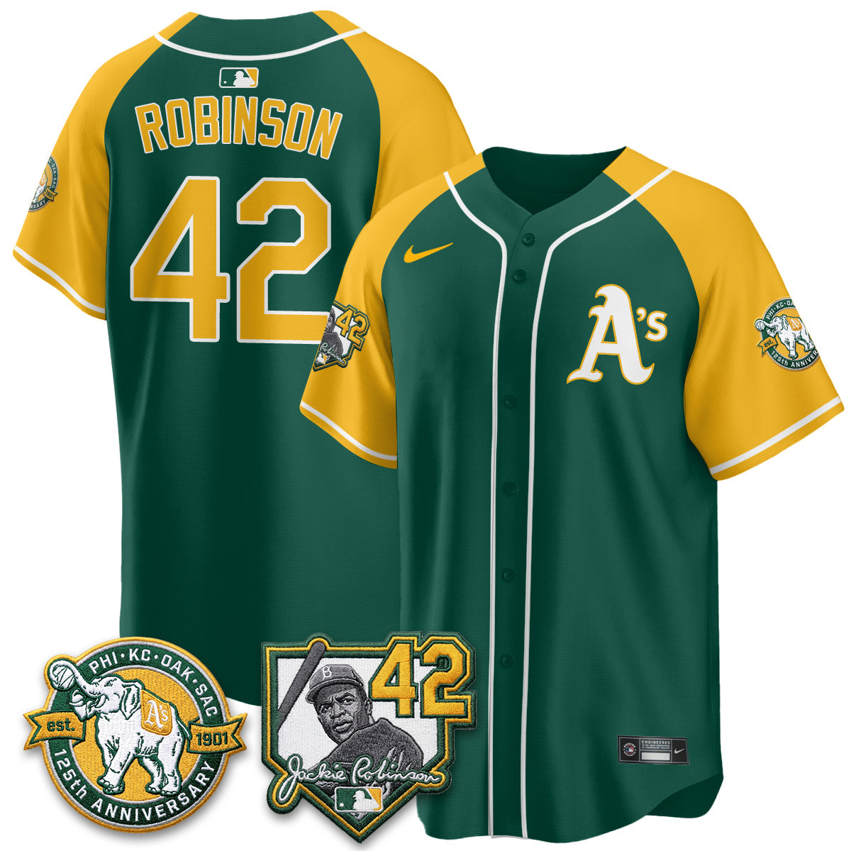 OAK 2026 Jackie Robinson Day - Celebrating 125 Years Limited Vapor Jersey - All Stitched