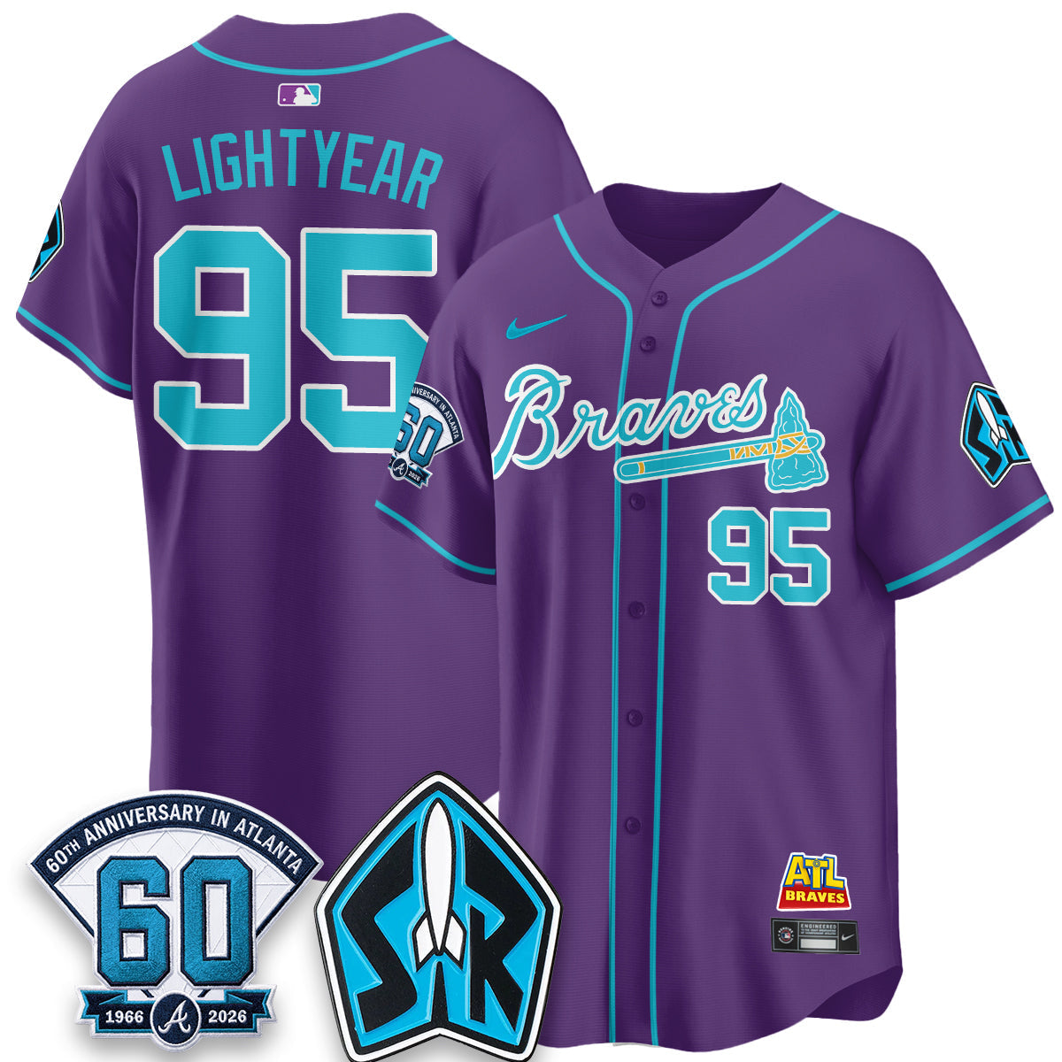 ATL 60th Anniversary Space Ranger Edition Vapor Limited Jersey - Stitched