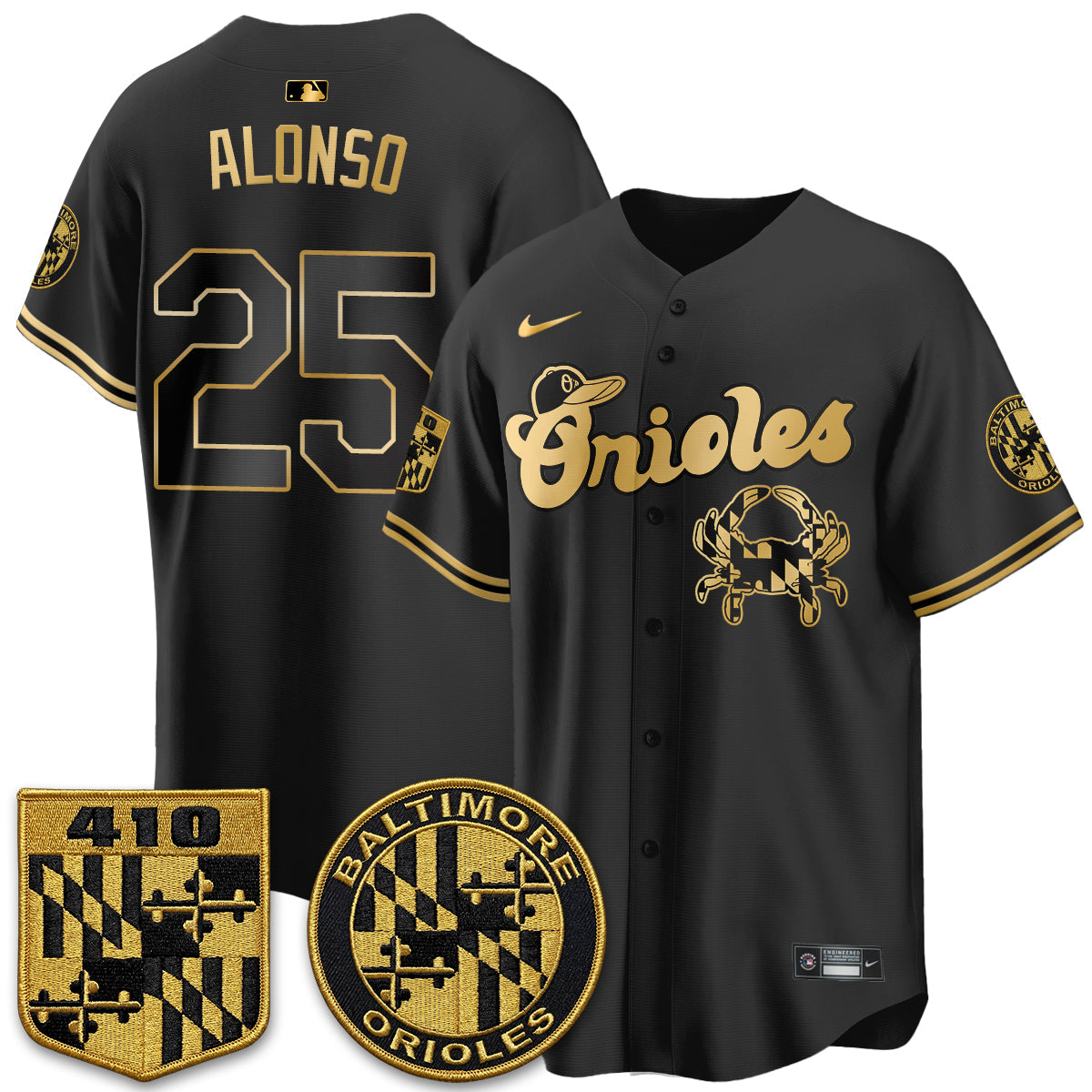 BAL Maryland Flag Vapor Limited Jersey - Stitched