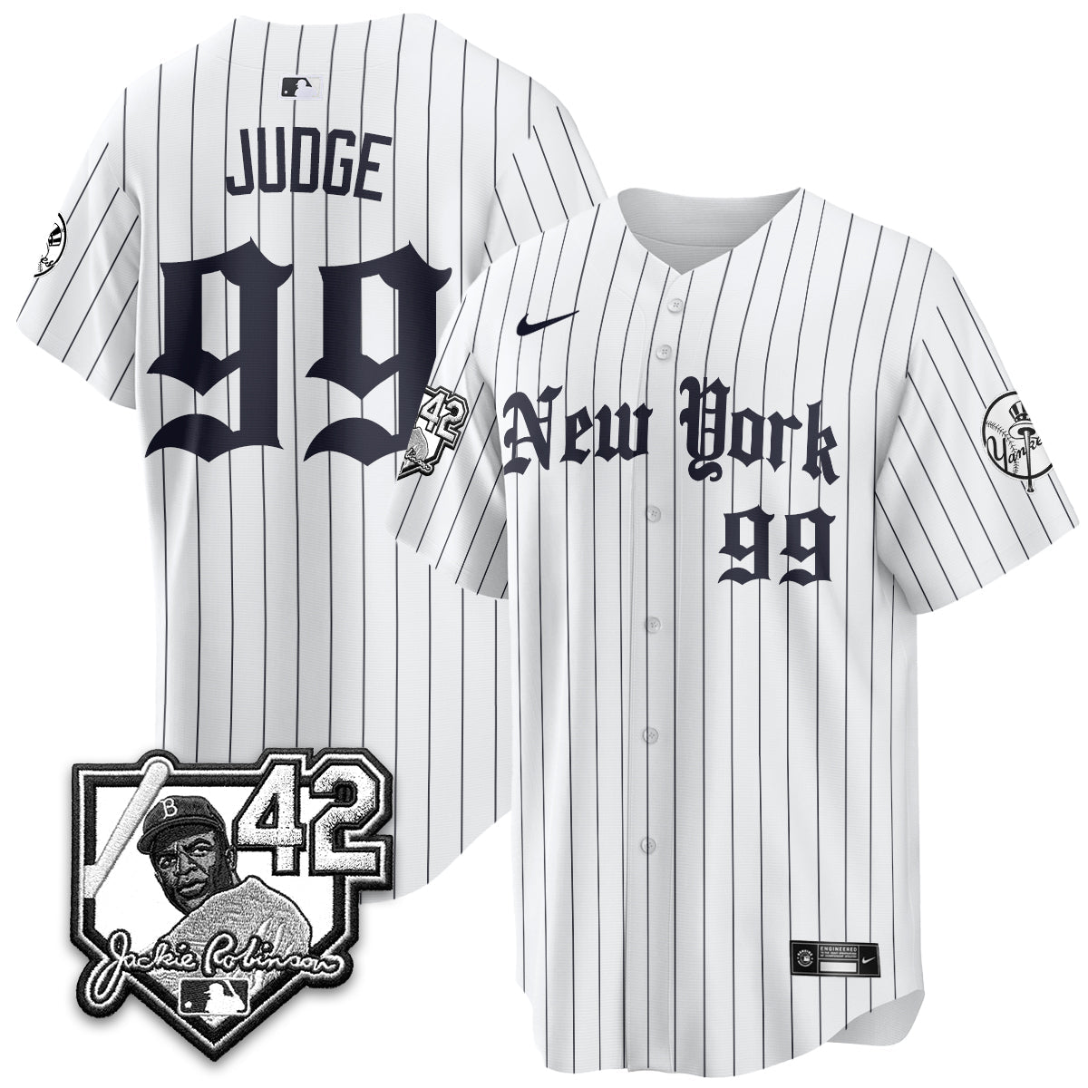 NYY 2026 Jackie Robinson Day Gothic Vapor Limited Jersey - All Stitched