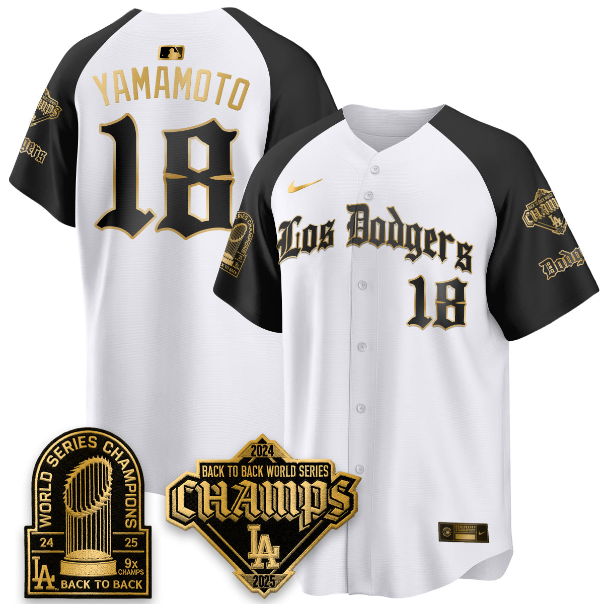 LAD World Series Champions B2B Patch Vapor Premier Limited Gothic Edition Jersey - All Stitched