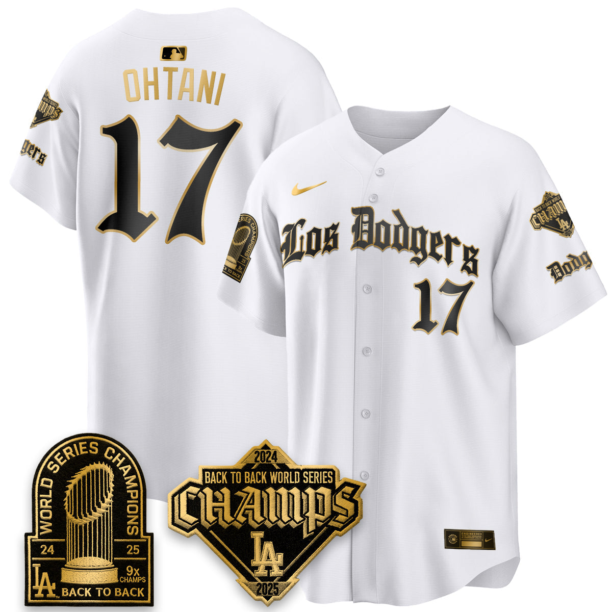 LAD World Series Champions B2B Patch Vapor Premier Limited Gothic Edition Jersey - All Stitched