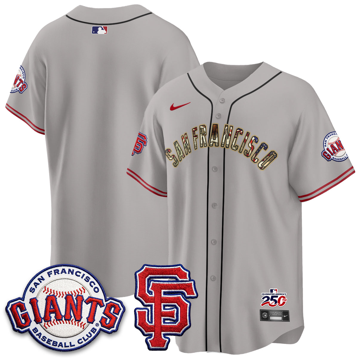 San Francisco Giants2026 Independence Day USA Jersey - All Stitched