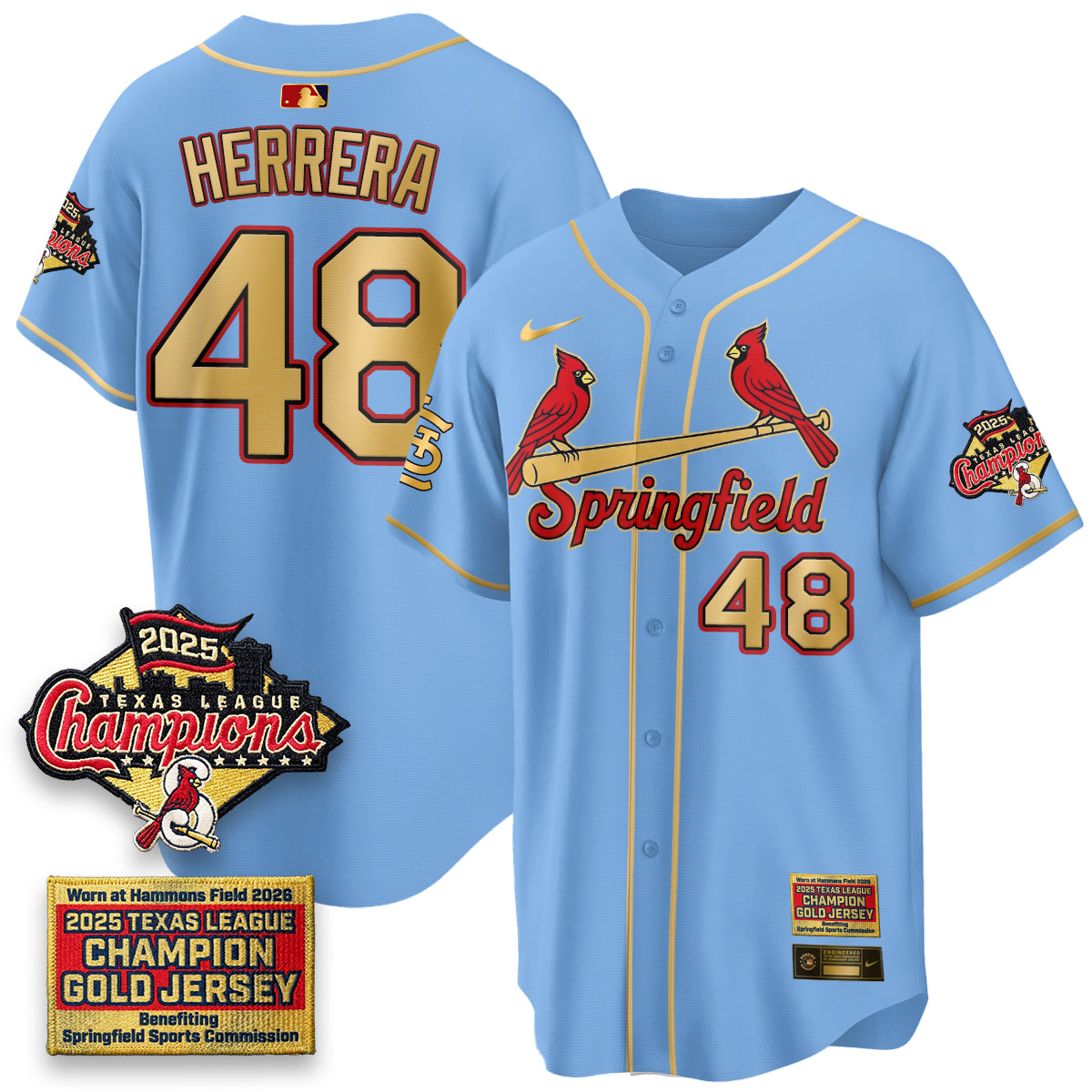 STL Springfield's Championship Gold Limited Jerseys - All Stitched