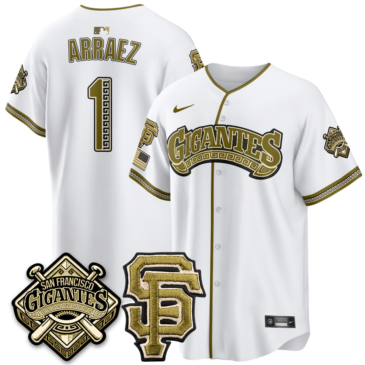 SF New Era Olive 2026 Armed Forces Day Jersey - Stitched