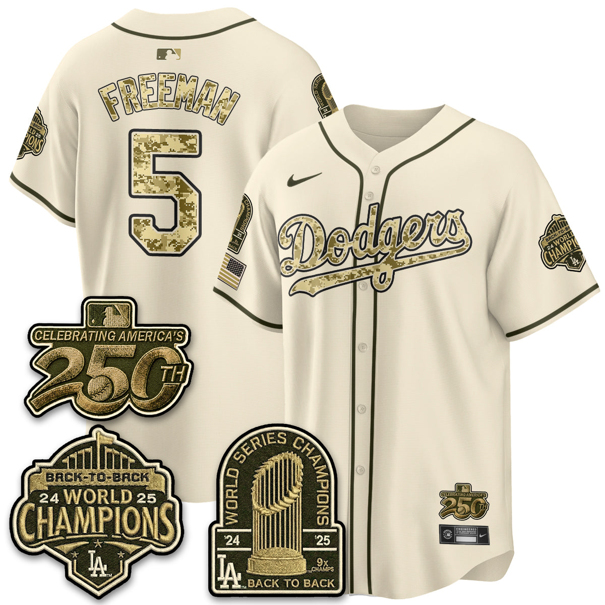 LAD Military Appreciation Game Day Jersey V2 - Stitched