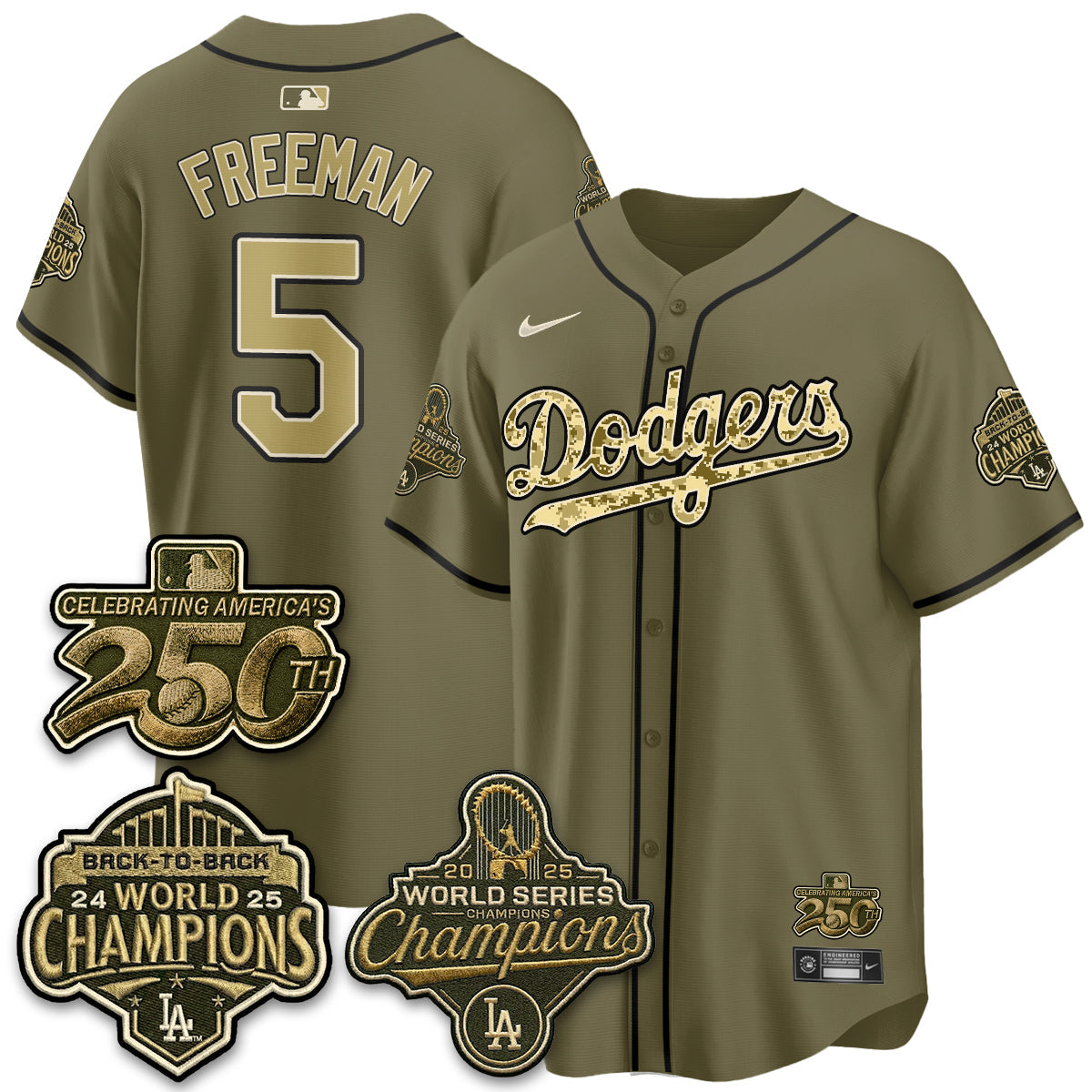 LAD Military Appreciation Game Day Jersey -Stitched