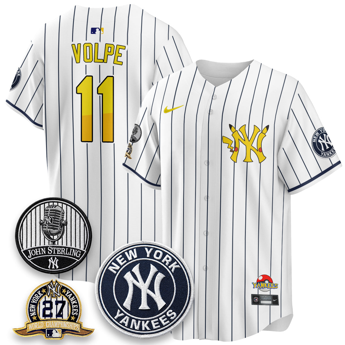 NYY x PKM Cartoon Limited Jersey -  Stitched