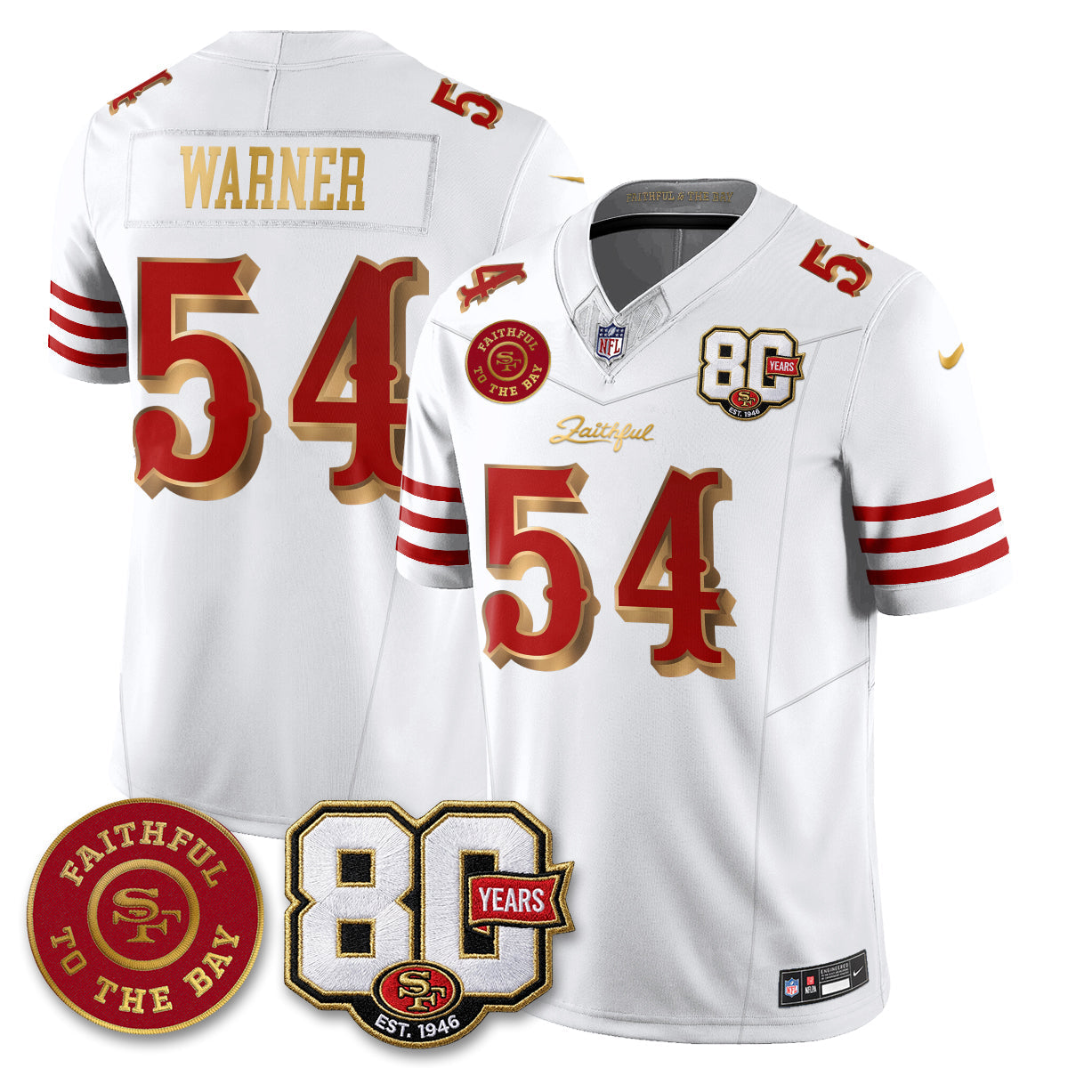 SF “Rivalries” Vapor Limited Jersey - Faithful To The Bay Patch - All Stitched