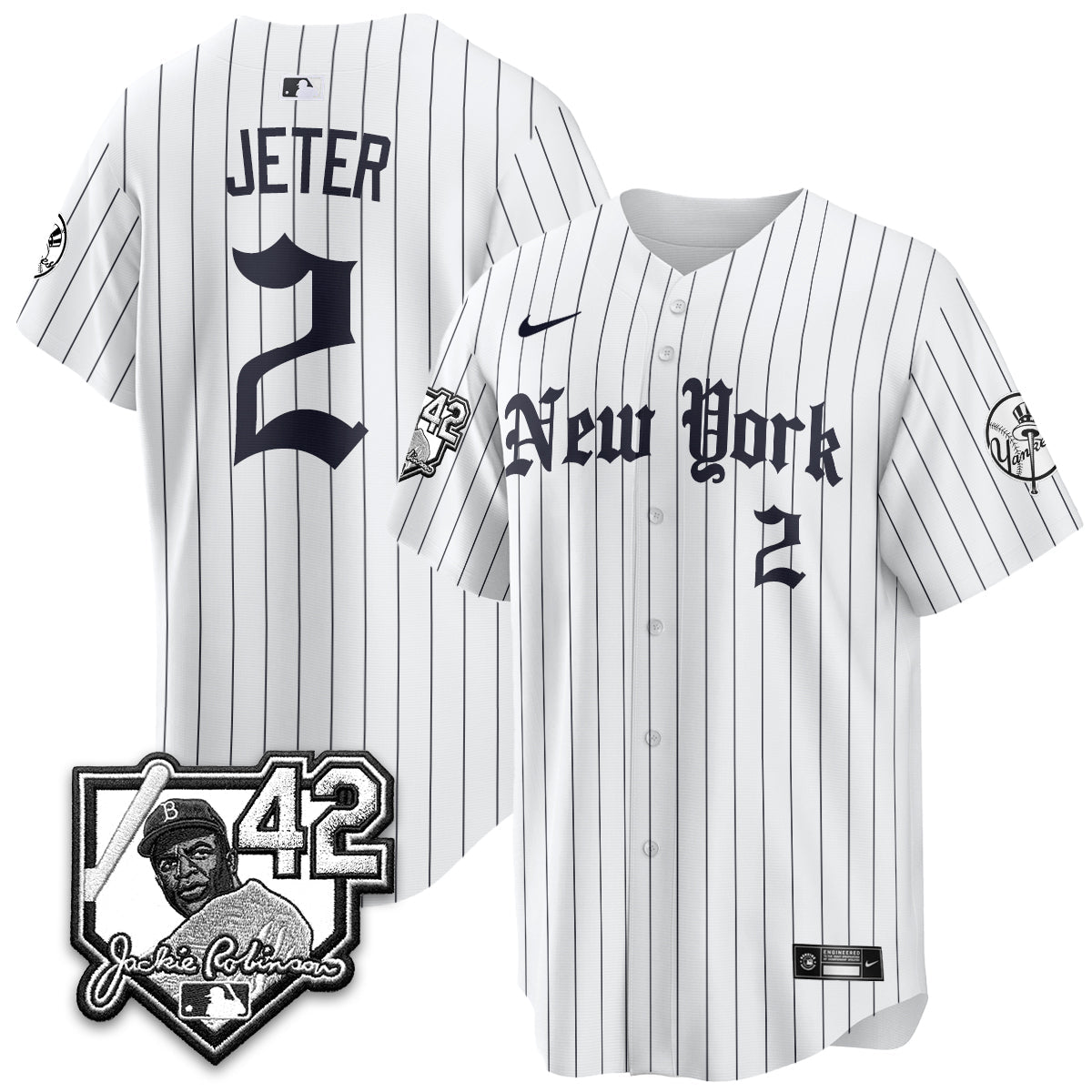 NYY 2026 Jackie Robinson Day Gothic Vapor Limited Jersey - All Stitched