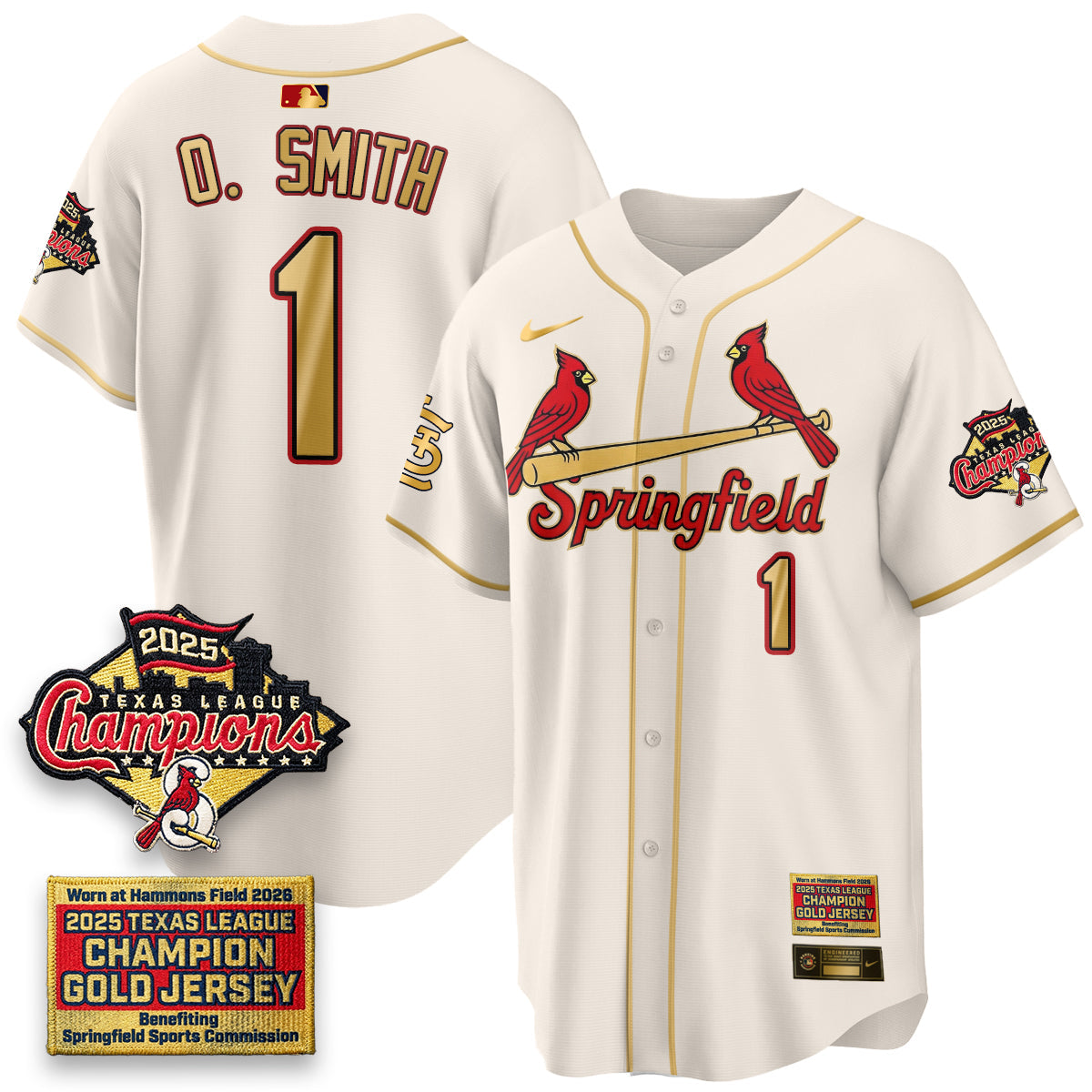 STL Springfield's Championship Gold Limited Jerseys - All Stitched