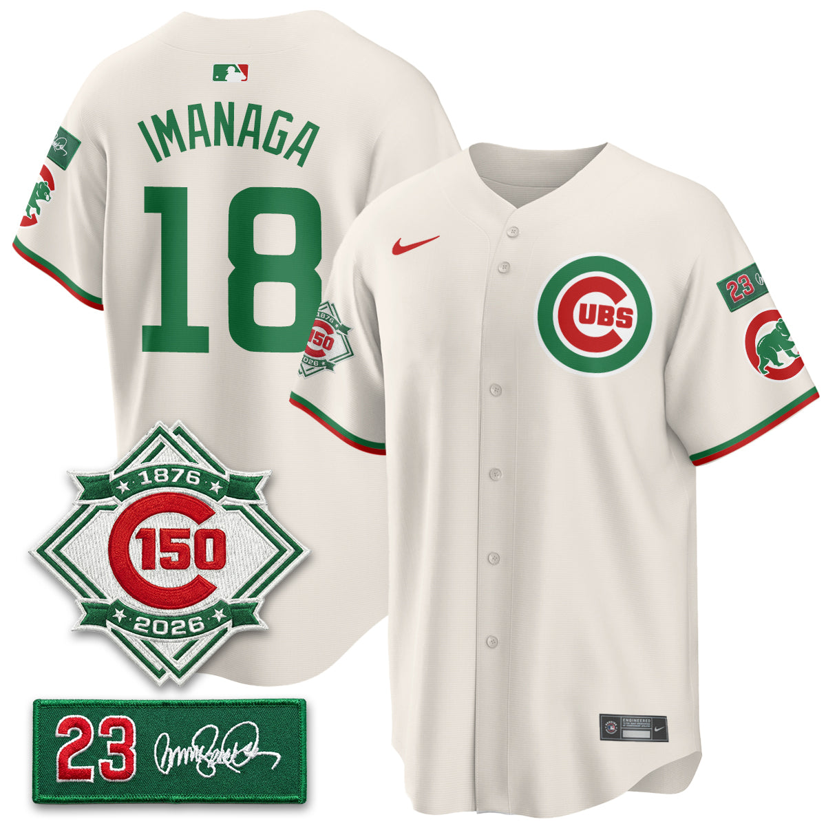 CHC Limited Mexico Jersey - 150th Anniversary + Ryne Sandberg Tribute Patch All Stitched