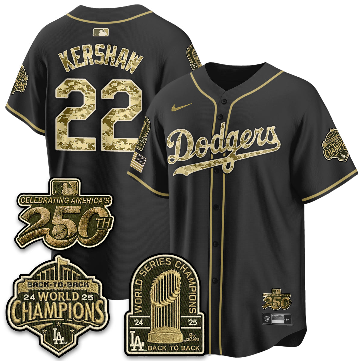 LAD Military Appreciation Game Day Jersey V2 - Stitched