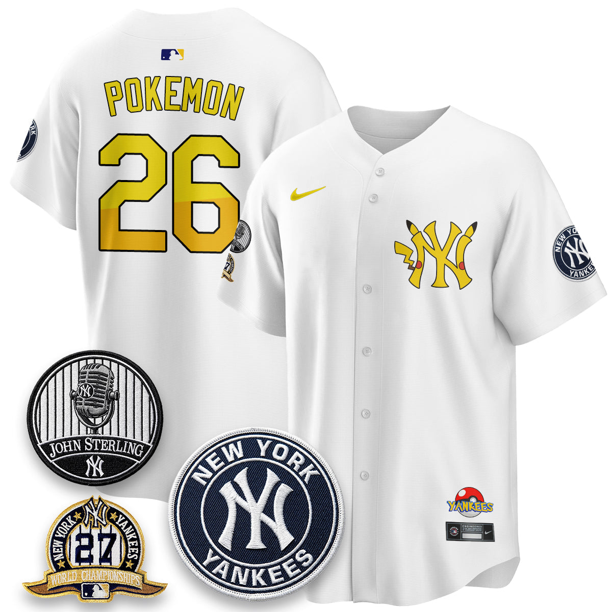 NYY x PKM Cartoon Limited Jersey -  Stitched