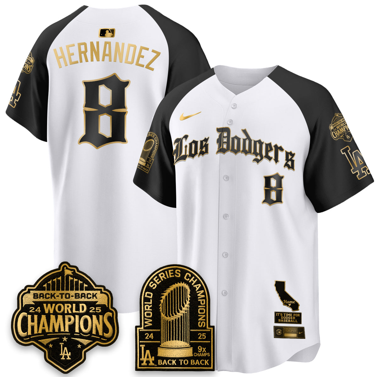 LAD World Series Champions Vapor Premier Limited Gothic Edition Jersey - All Stitched