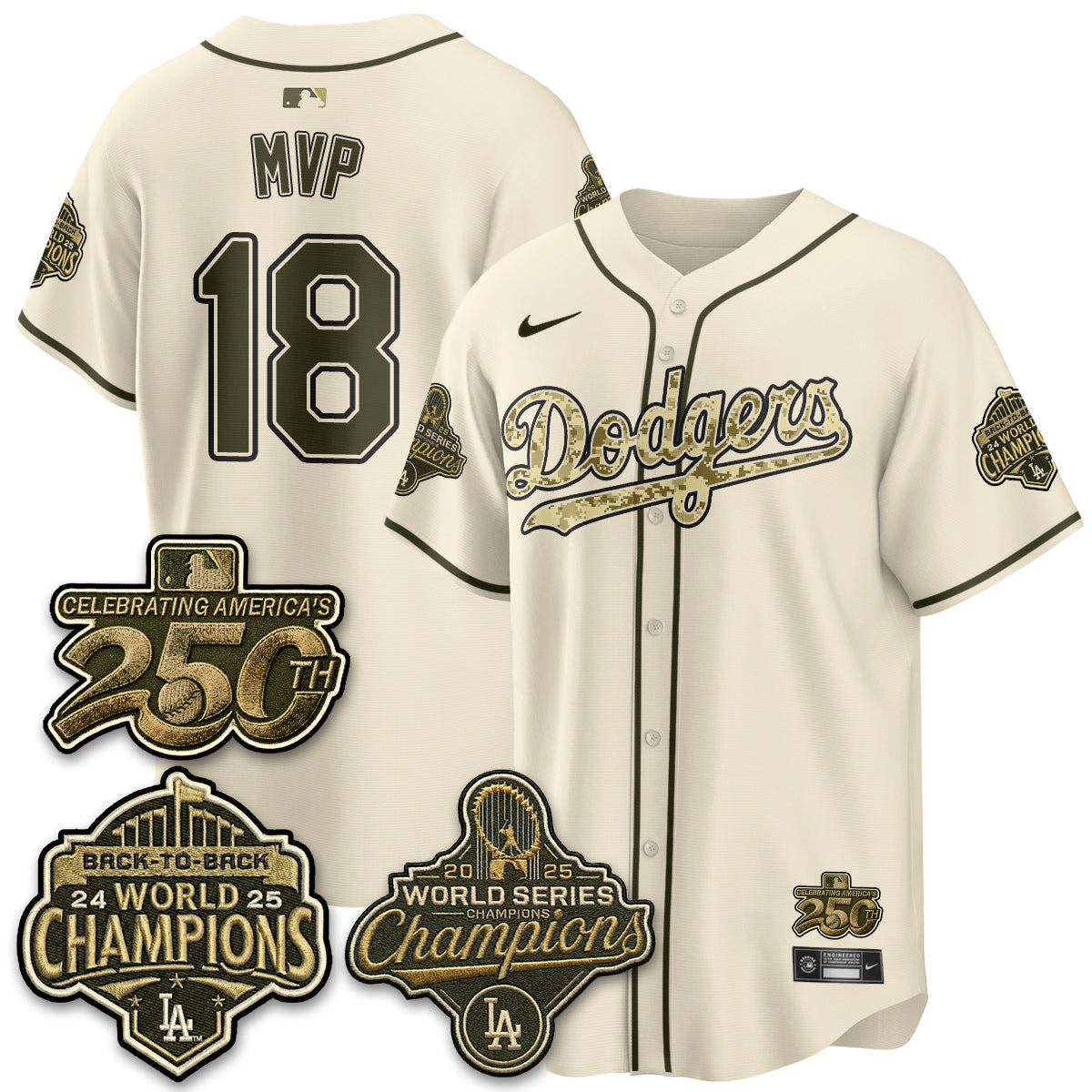 LAD Military Appreciation Game Day Jersey -Stitched