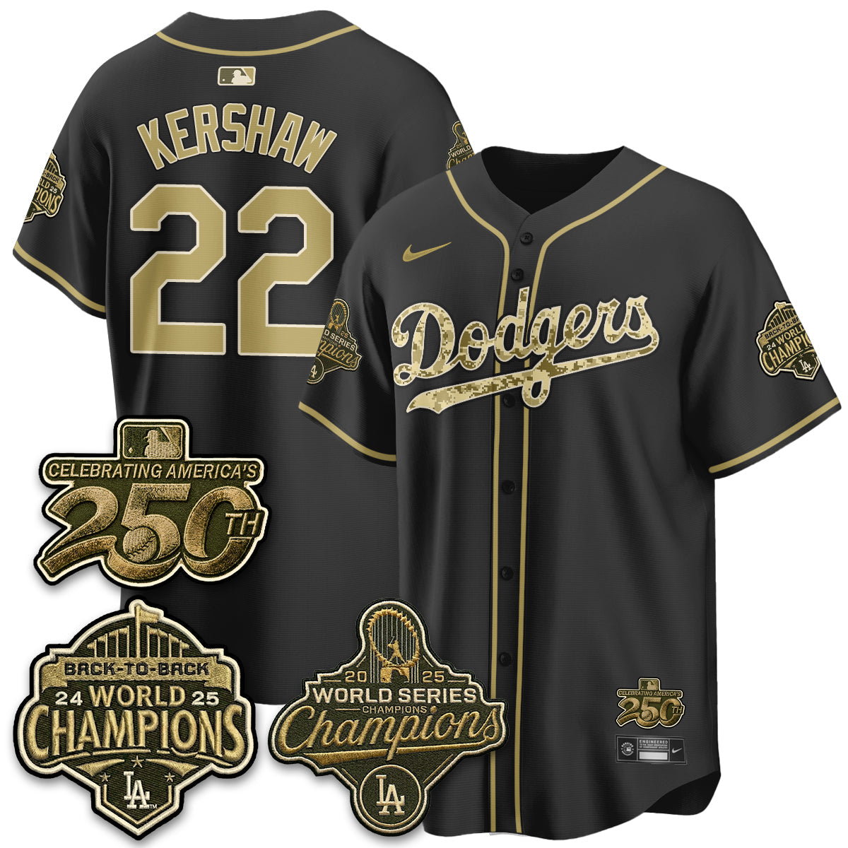 LAD Military Appreciation Game Day Jersey -Stitched
