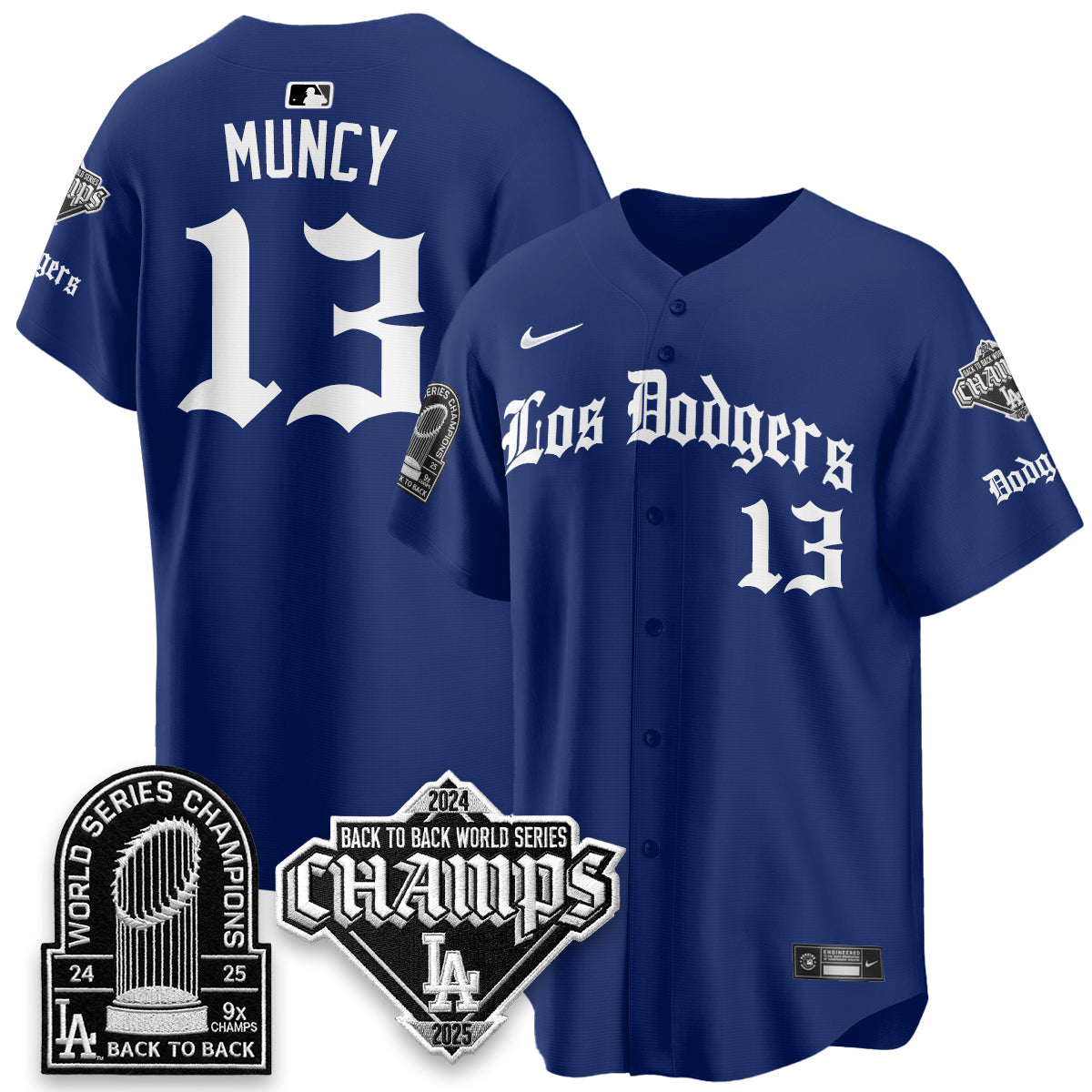 LAD World Series Champions B2B Patch Vapor Premier Limited Gothic Edition Jersey - All Stitched