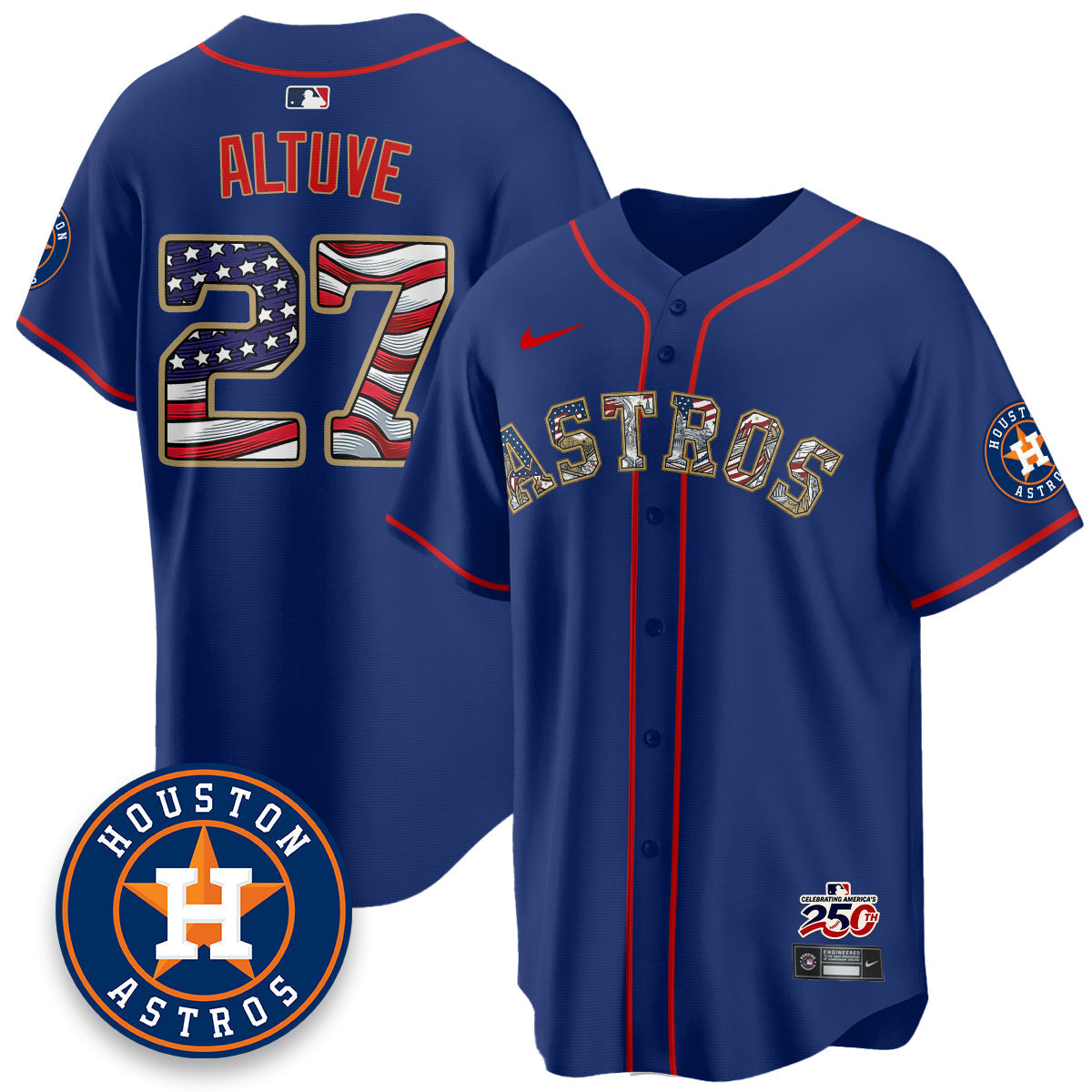 HOU 2026 Independence Day USA Vapor Limited Jersey - Stitched
