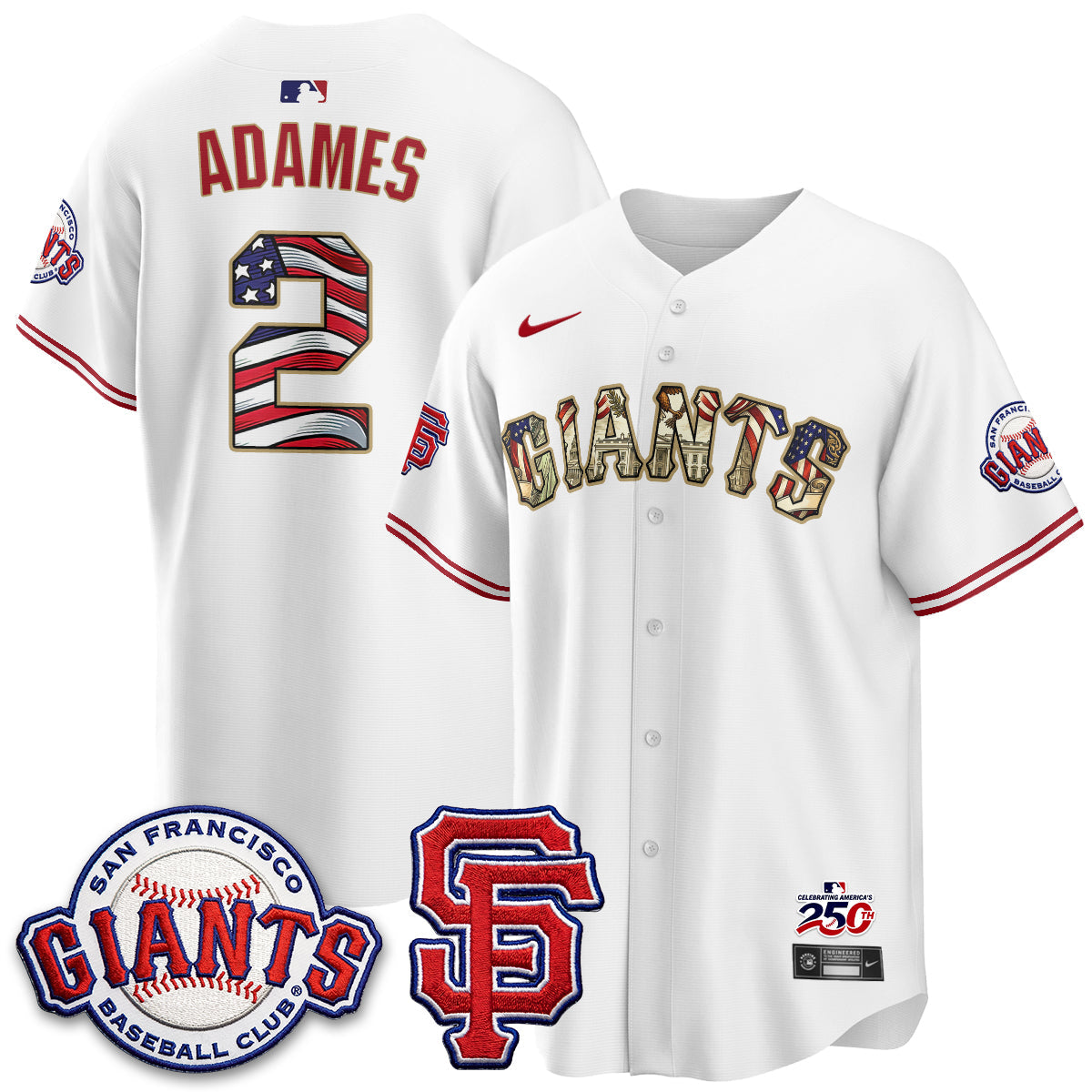 San Francisco Giants2026 Independence Day USA Jersey - All Stitched