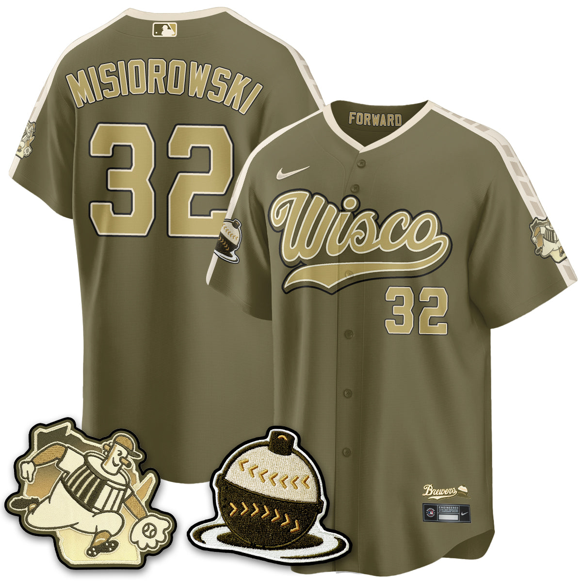 MIL New Era Olive 2026 Armed Forces Day Jersey - Stitched