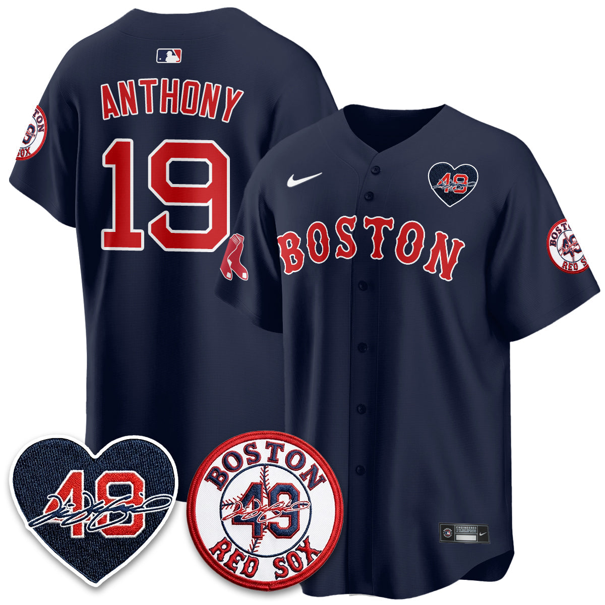 BOS Tim Wakefield Memorial Patch Vaper Premier Limited Jersey - Stitched