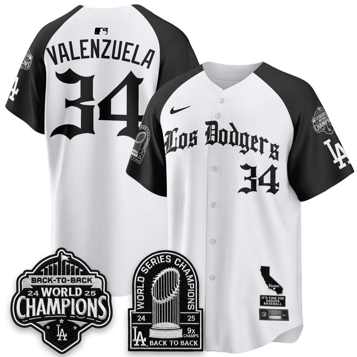 LAD World Series Champions Vapor Premier Limited Gothic Edition Jersey - All Stitched