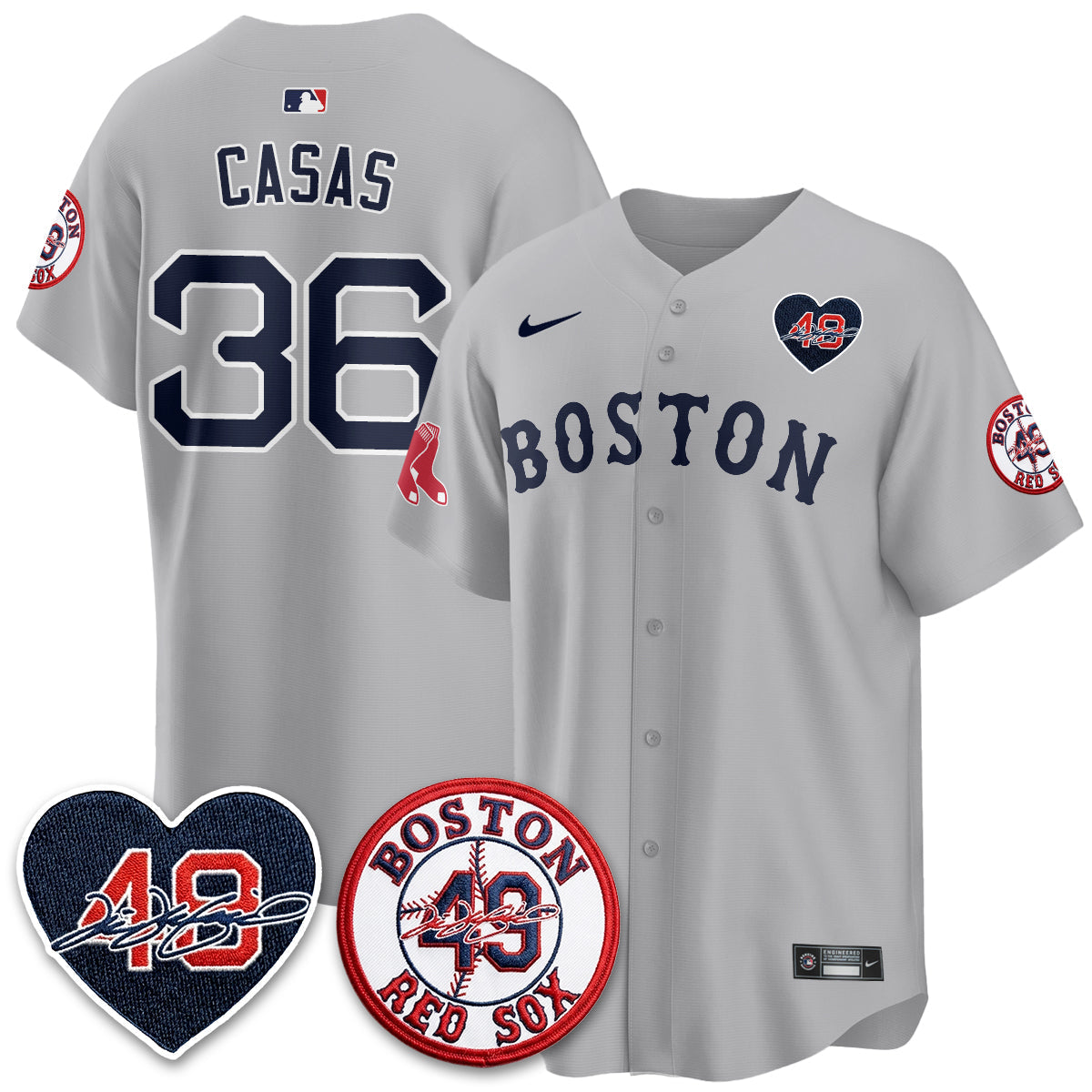 BOS Tim Wakefield Memorial Patch Vaper Premier Limited Jersey - Stitched