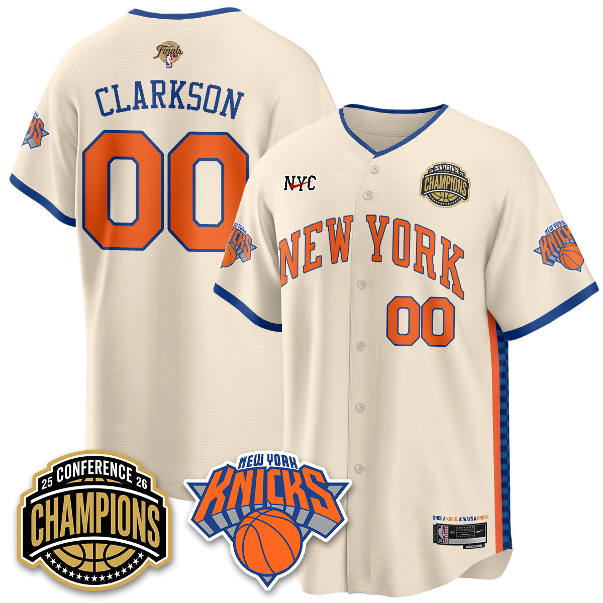 NYK 2026 NBA Finals Vapor City Edition Jersey V2- Stitched