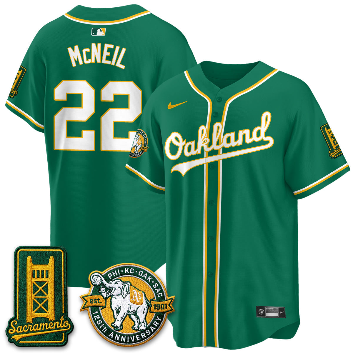 OAK 2026 Black Out Style - Celebrating 125 Years -  Limited Vapor Jersey - All Stitched