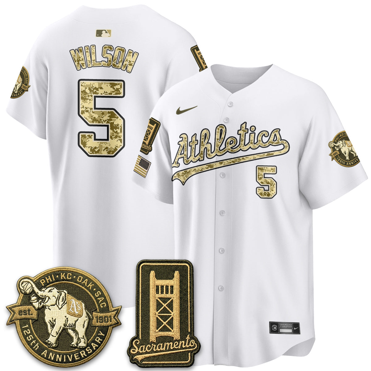OAK Military Appreciation Game Day Jersey - Stitched