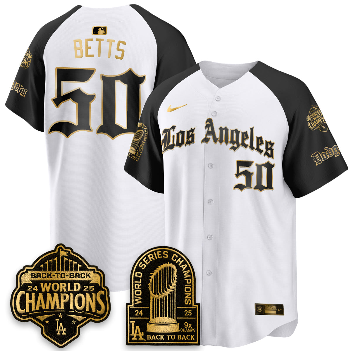 LAD WS Champions Back 2 Back Patch Vapor Premier Limited Gothic Edition Jersey - All Stitched