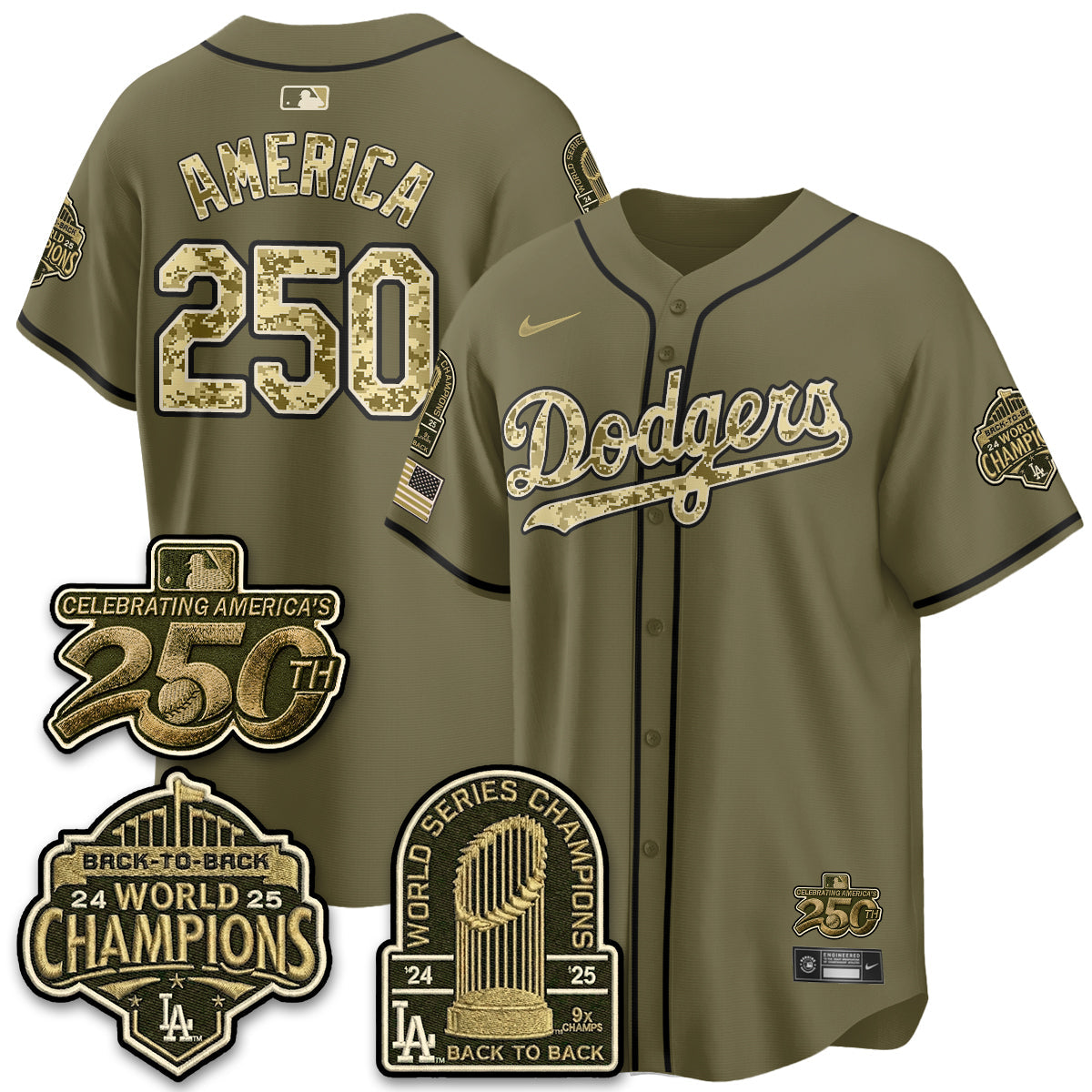 LAD Military Appreciation Game Day Jersey V2 - Stitched