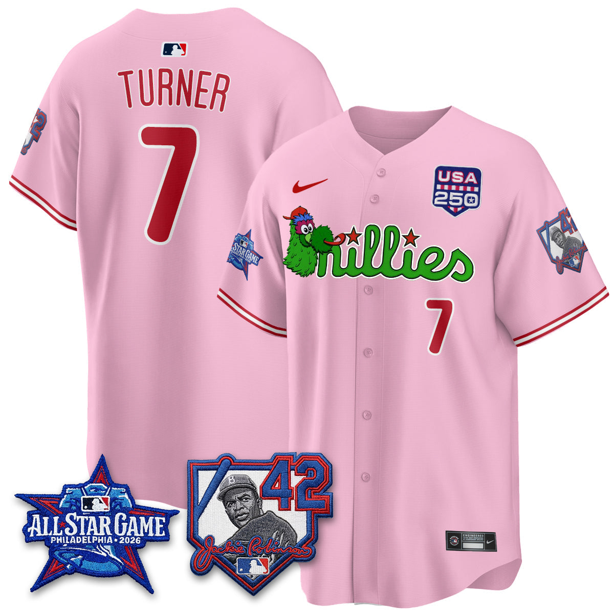 PHI Phanatic 2026 New Era & 250th USA Vapor Limited Jersey - All Star Game - All Stitched