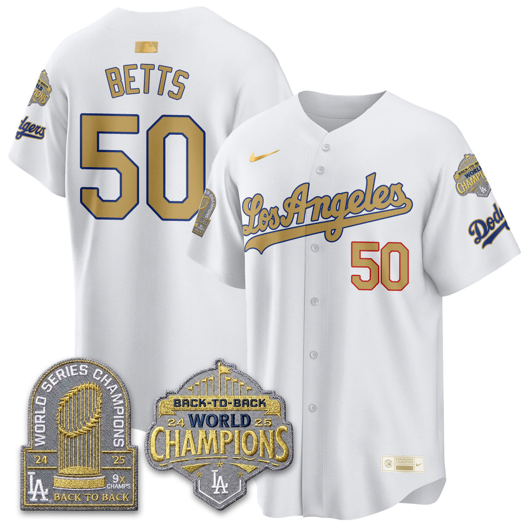 LAD Gold Collection Limited Gold Jersey - 9x & B2B Champs - Stitched