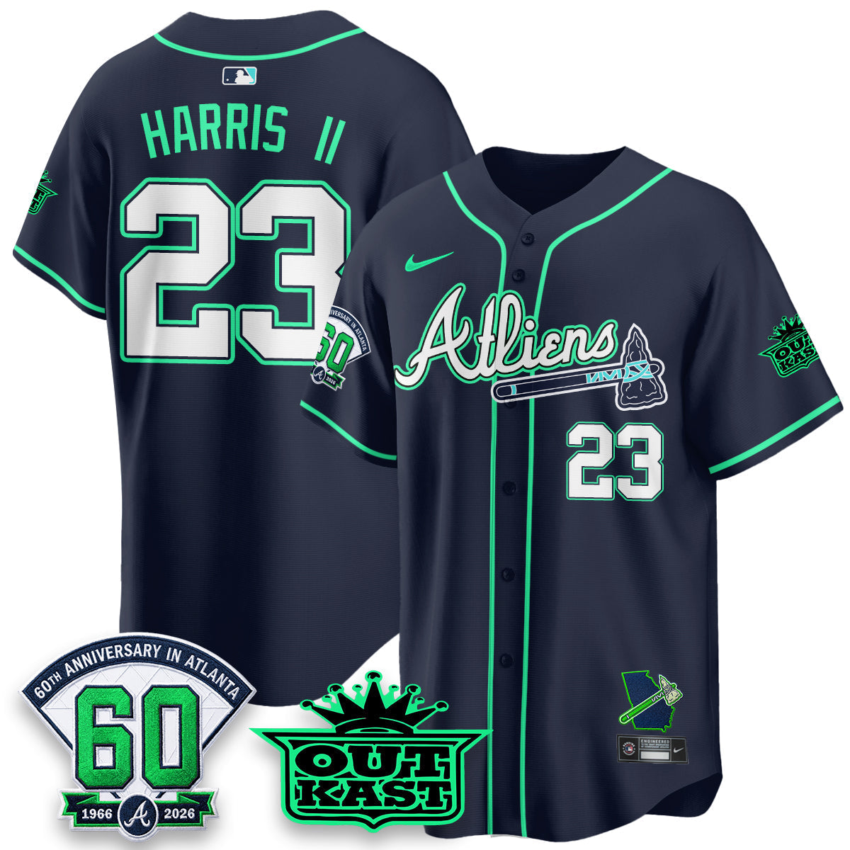 ATL x Atliens Cool Base Galaxy Version Jersey - Stitched