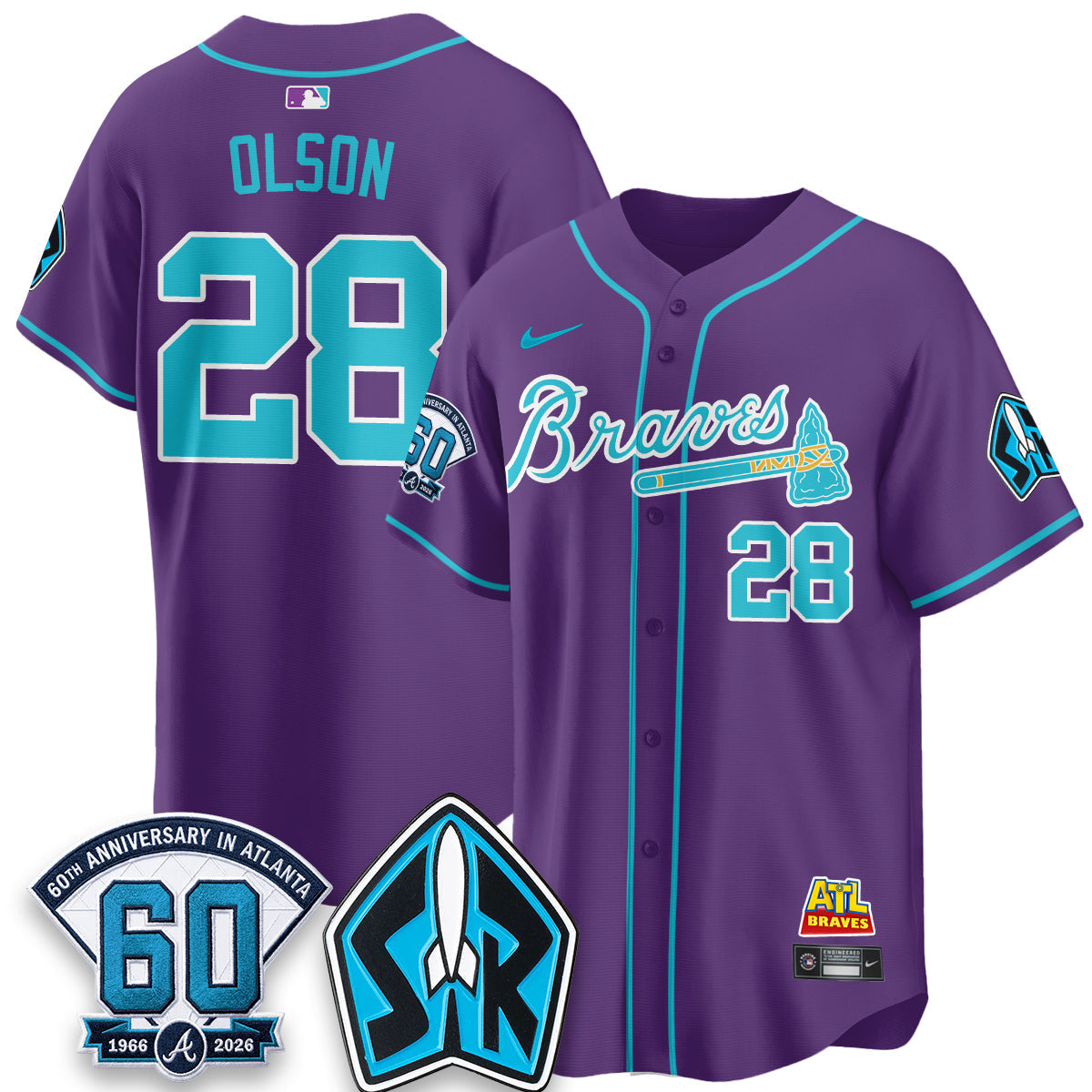 ATL 60th Anniversary Space Ranger Edition Vapor Limited Jersey - Stitched