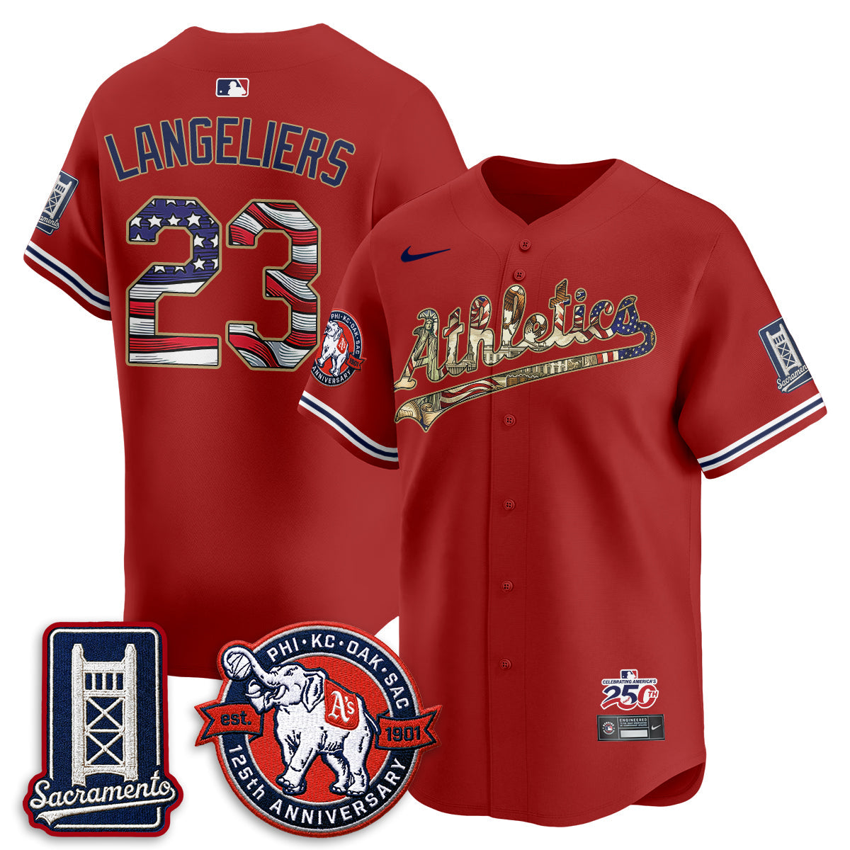 OAK  2026 Independence Day USA Vapor Jersey - Stitched