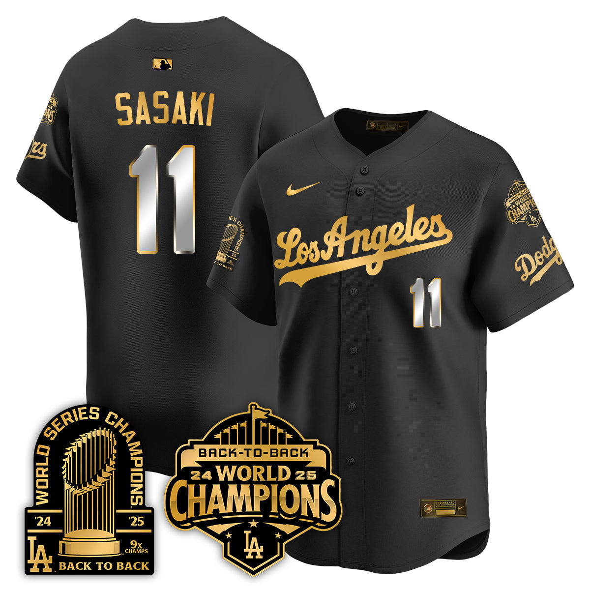 LAD Gold Collection Vapor Limited Jersey - 9x & B2B Champs - All Stitched