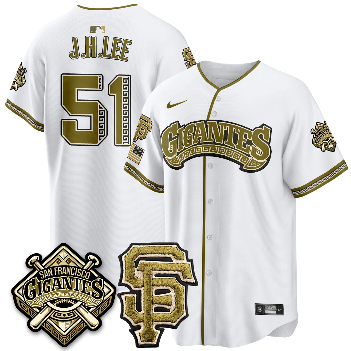 SF New Era Olive 2026 Armed Forces Day Jersey - Stitched