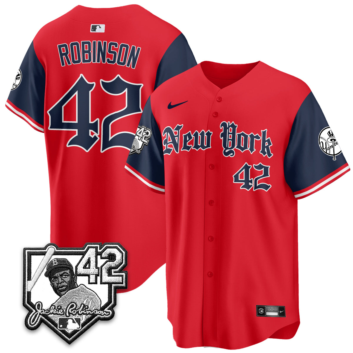 NYY 2026 Jackie Robinson Day Gothic Vapor Limited Jersey - All Stitched