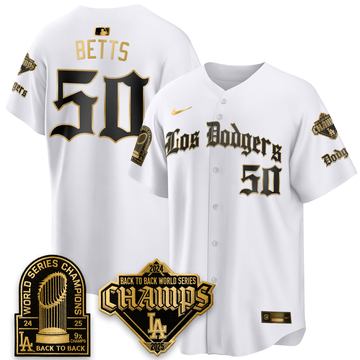 LAD World Series Champions B2B Patch Vapor Premier Limited Gothic Edition Jersey - All Stitched