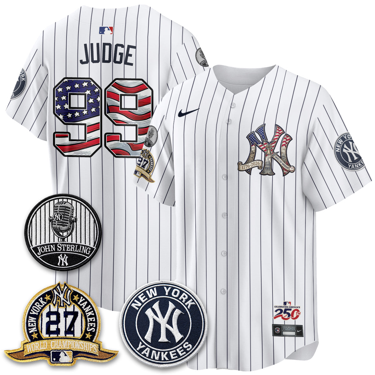 NYY Independence Day USA Vapor Limited Jersey - Stitched (Tiktok)