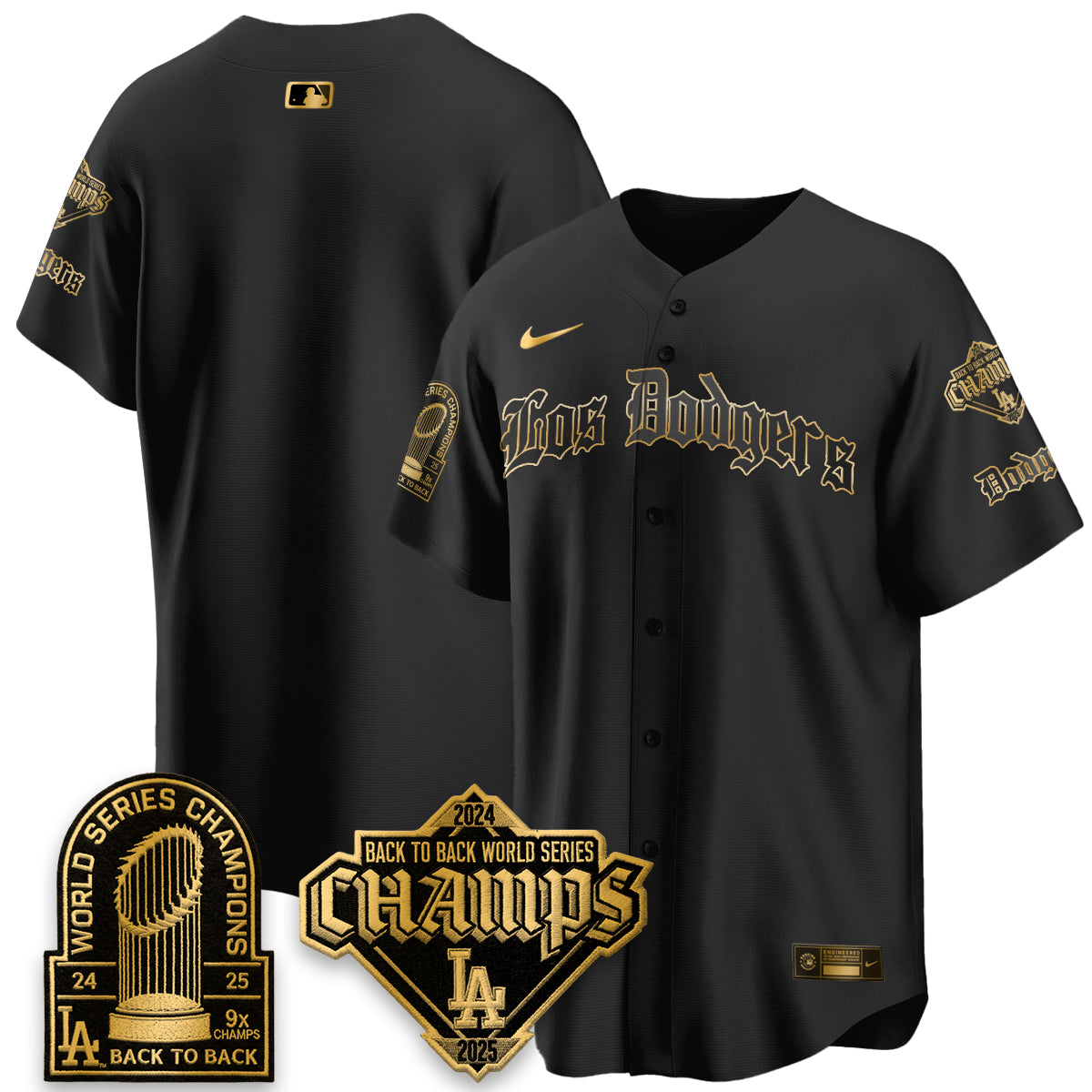 LAD World Series Champions B2B Patch Vapor Premier Limited Gothic Edition Jersey - All Stitched