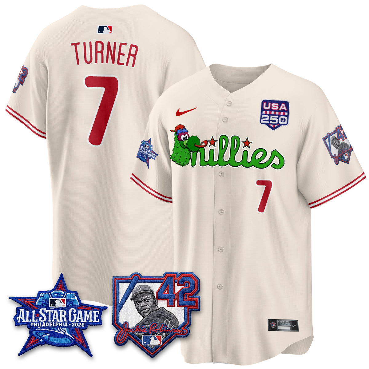 PHI Phanatic 2026 New Era & 250th USA Vapor Limited Jersey - All Star Game - All Stitched