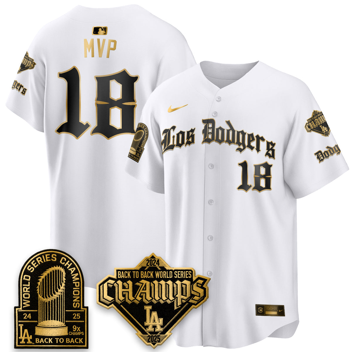 LAD World Series Champions B2B Patch Vapor Premier Limited Gothic Edition Jersey - All Stitched